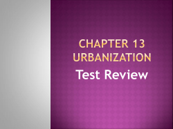 Chapter 13 Urbanization