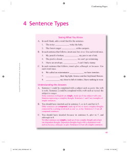 4 Sentence Types - McGraw Hill Higher Education