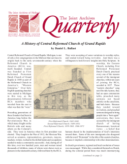 A History of Central Reformed Church of Grand Rapids