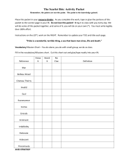 The Scarlet Ibis: Activity Packet