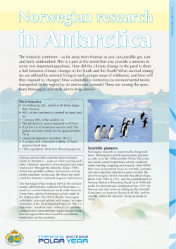Norwegian research in Antarctica