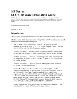 Section 2. Installing SCO UnixWare 2.1.x