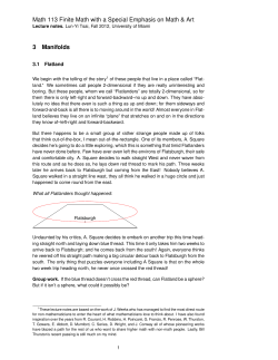 Math 113 Finite Math with a Special Emphasis on