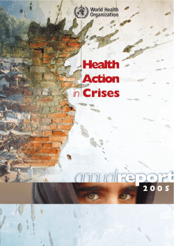 Health action in crises - World Health Organization