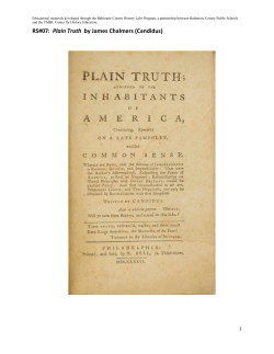RS#07: Plain Truth by James Chalmers (Candidus)