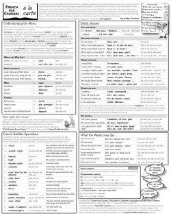 French for Cruisers a la carte
