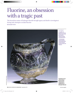 Fluorine, an obsession with a tragic past