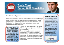 May 2011 - Tom ap Rhys Pryce Memorial Trust