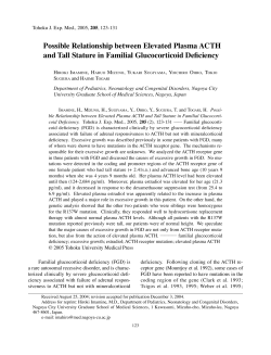 Possible Relationship between Elevated Plasma ACTH and Tall