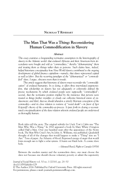 The Man That Was a Thing: Reconsidering