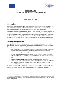 Benefits of semantic and technical interoperability