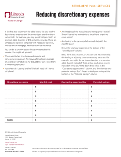 Reducing discretionary expenses