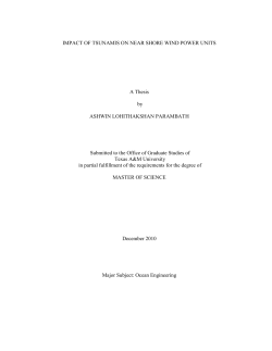 Impact of Tsunamis on Near Shore Wind Power Units