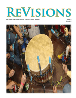 REViSiONS - The University of North Carolina at Pembroke