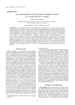 lncreased Incidence of Vulvovaglnal Candidiasis Caused