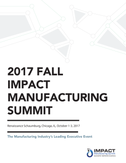 Attendee Brochure - IMPACT Manufacturing Summit