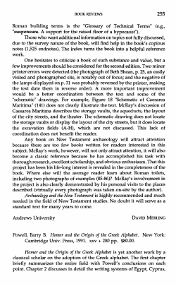 Homer and the Origin of the Greek Alphabet [review] / Barry B. Powell.