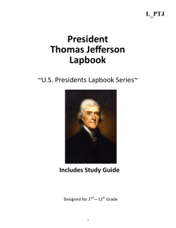 President Thomas Jefferson Lapbook