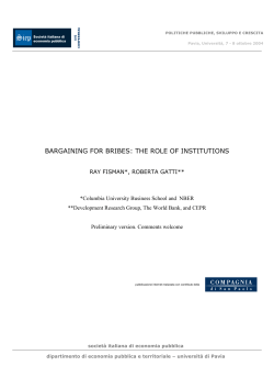 bargaining for bribes: the role of institutions