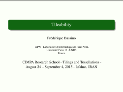 Tileability - Lipn - Universit&eacute; Paris 13