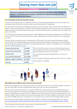 Having more than one job factsheet
