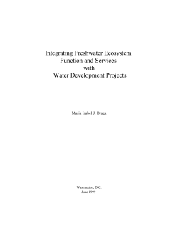 Integrating Freshwater Ecosystem Function and