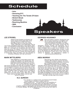 Schedule Speakers - Becks Reformed Church