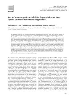 Species response patterns to habitat fragmentation: do trees