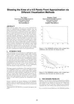 Showing the Knee of a 4-D Pareto Front Approximation