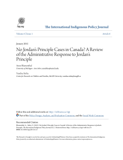 No Jordan`s Principle Cases in Canada? A Review of the