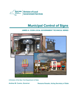 Municipal Control of Signs - Association of Minnesota Counties