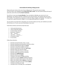 Intermediate ESL Writing: Dialog journals
