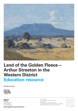 Land of the Golden Fleece&mdash; Arthur Streeton in the Western District
