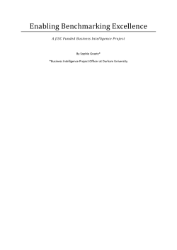 Enabling Benchmarking Excellence