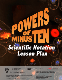 Powers of Minus Ten Scientific Notation Lesson Plan