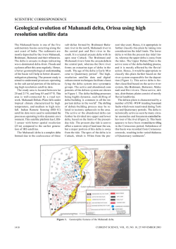 Geological evolution of Mahanadi delta, Orissa using