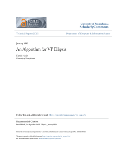 An Algorithm for VP Ellipsis - ScholarlyCommons