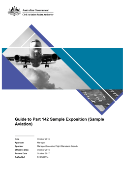Guide to the Part 142 sample exposition