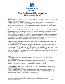 Lights On Afterschool 2011 Local Events A Representative Sample