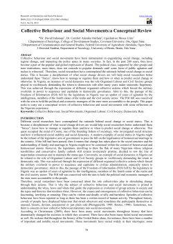 Collective Behaviour and Social Movements:a