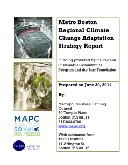 Metro Boston Regional Climate Change Adaptation