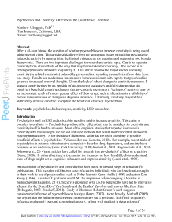 Psychedelics and creativity: a review of the quantitative