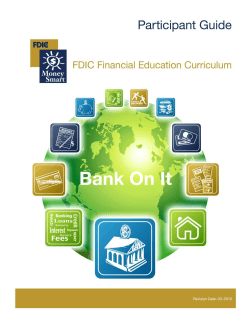 Bank On It Participant Guide