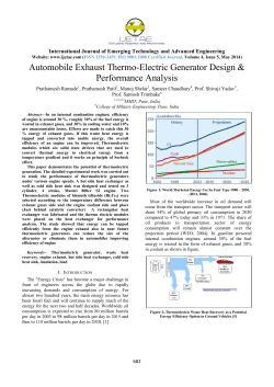 Automobile Exhaust Thermo-Electric Generator