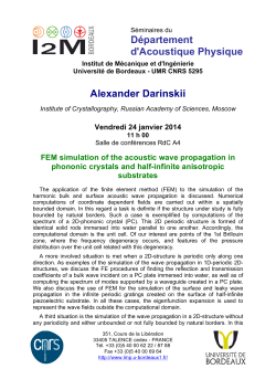 D&eacute;partement d`Acoustique Physique Alexander