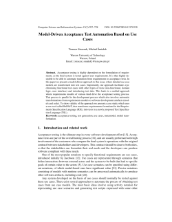Model-Driven Acceptance Test Automation Based on Use Cases