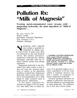 Pollution Rx: "Milk of Magnesia"