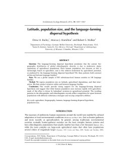 Latitude, population size, and the language-farming
