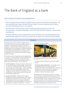 The Bank of England as a bank