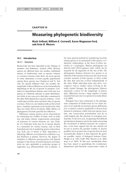 Measuring phylogenetic biodiversity